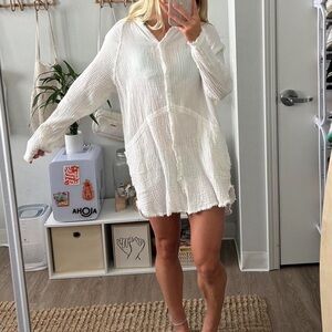 Cotton Gauze Button Up